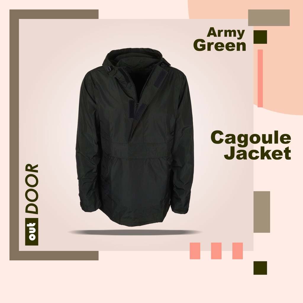 DARKBLUE | Jaket Cagoule Polos Kantong Doraemon Distro Original | Cougle Jacket