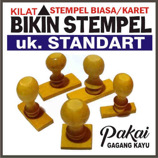 

Bikin Stempel Biasa Karet Runaflek gagang Kayu uk standart