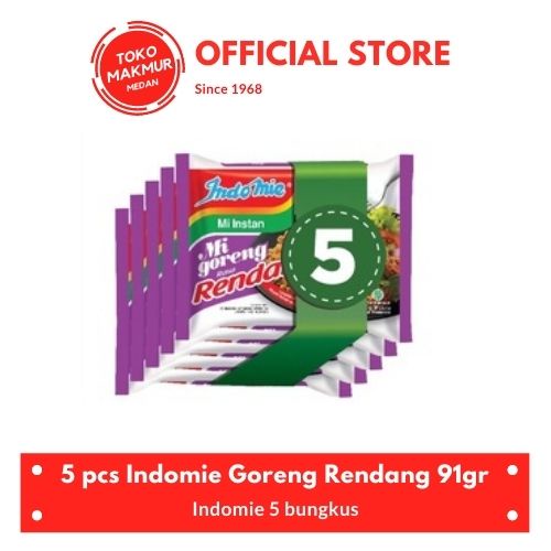 5 PCS INDOMIE GORENG RENDANG 91GR