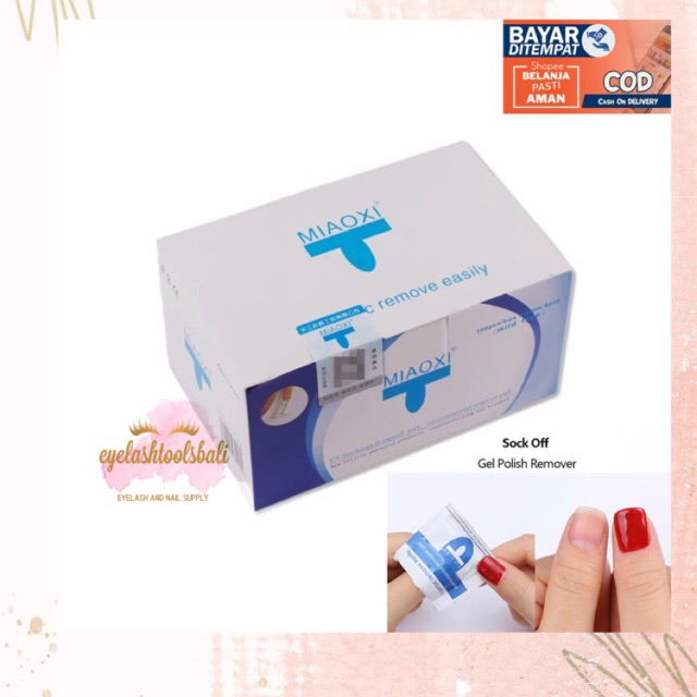 REMOVER PAD NAIL ART PENGHAPUS NAIL REMOVER KUTEK GEL 1 BOX ISI 200