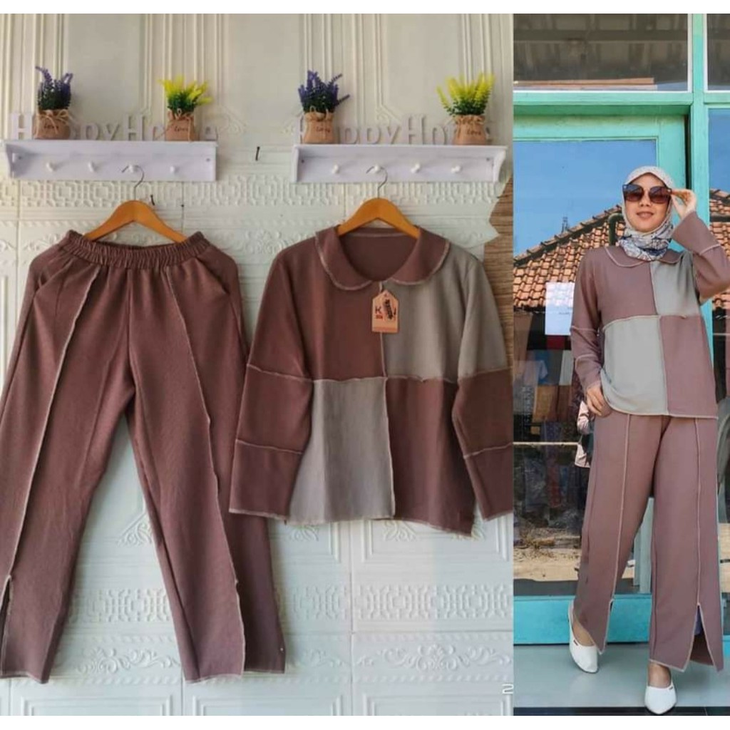 ONESET HANOVER/ONESET KEBALIK/SETELAN HANOVER 2 WARNA/SETELAN BOLAK BALIK/SETELAN JAHITAN LUAR/ONESE