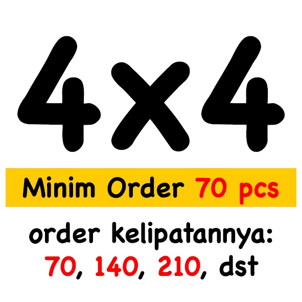 

Ukuran 4x4 cm Label Stiker Kromo (Cetak Plus Cutting)