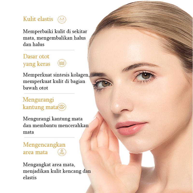 Eye cream Kecantikan mata Krim mata panda 60g Penghilang kantung mata Esensi pelembab mawar kulit halus pelembab mata cerah