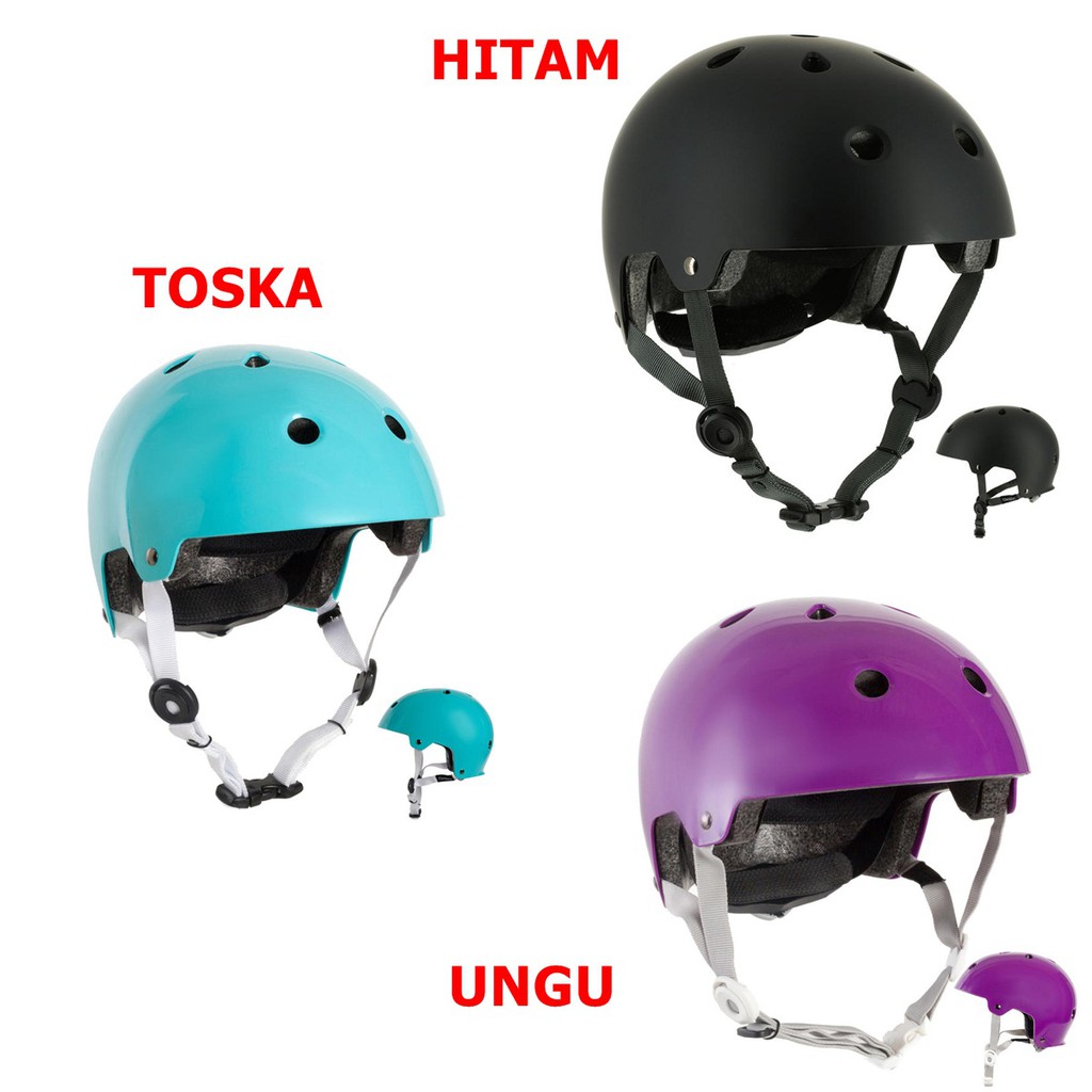 Oxelo Helm Sepatu Roda Skuter Dan Skateboard Anak Remaja Play 5 Oxelo Original