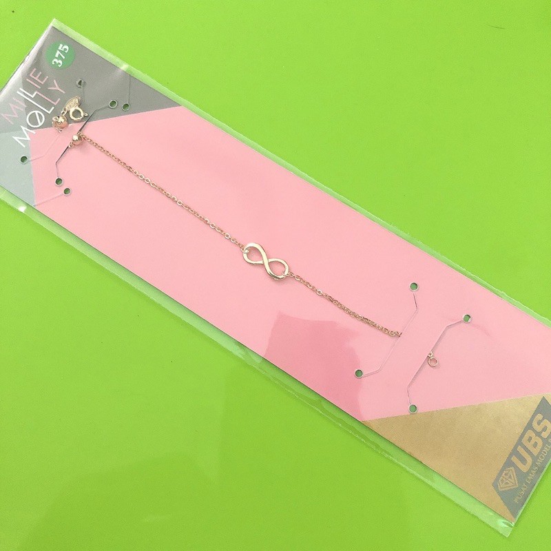 Gelang Rantai serut Infinity kecil UBS