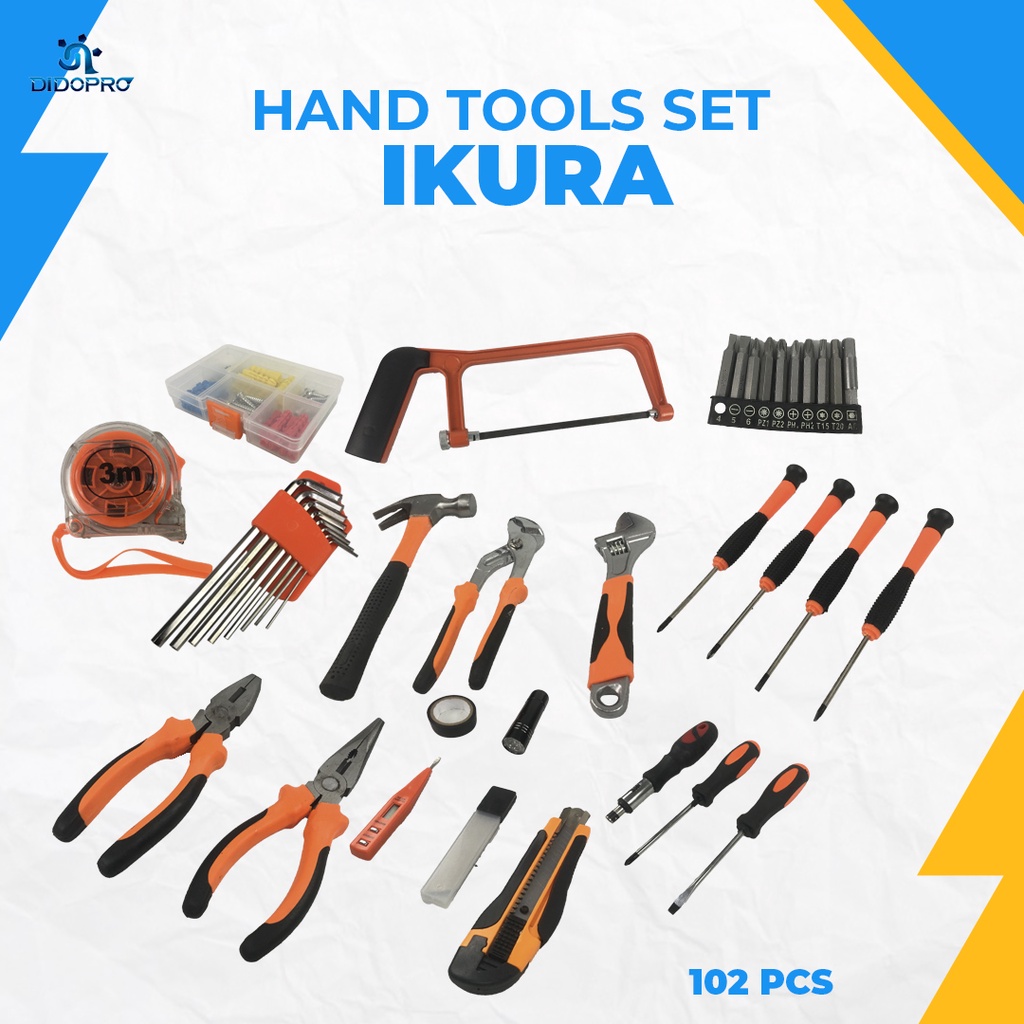 TOOL BOX TERLENGKAP 102 PCS / TOOLKIT SET KUNCI PERKAKAS PLUS KOPER HAND TOOLS MURAH