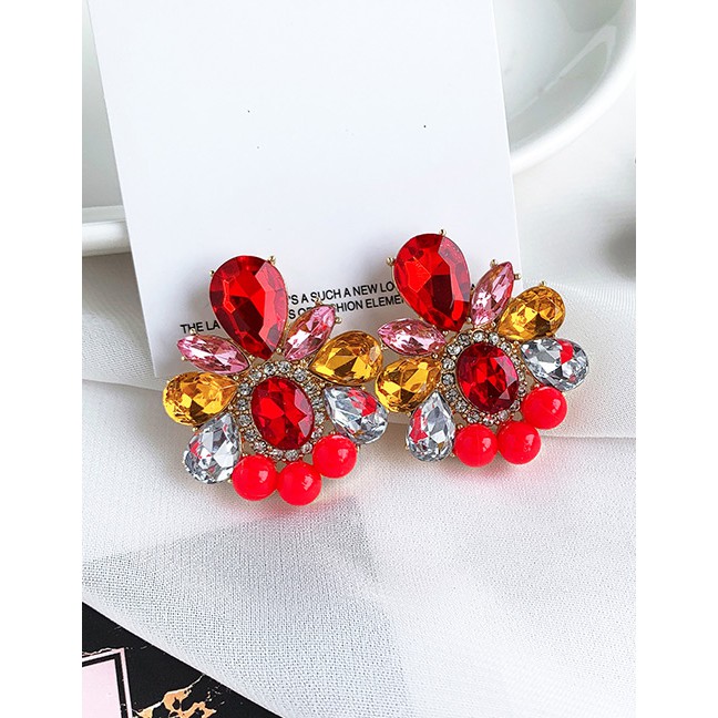 LRC Anting Tusuk Fashion  Alloy Resin Stud Earrings F6182X