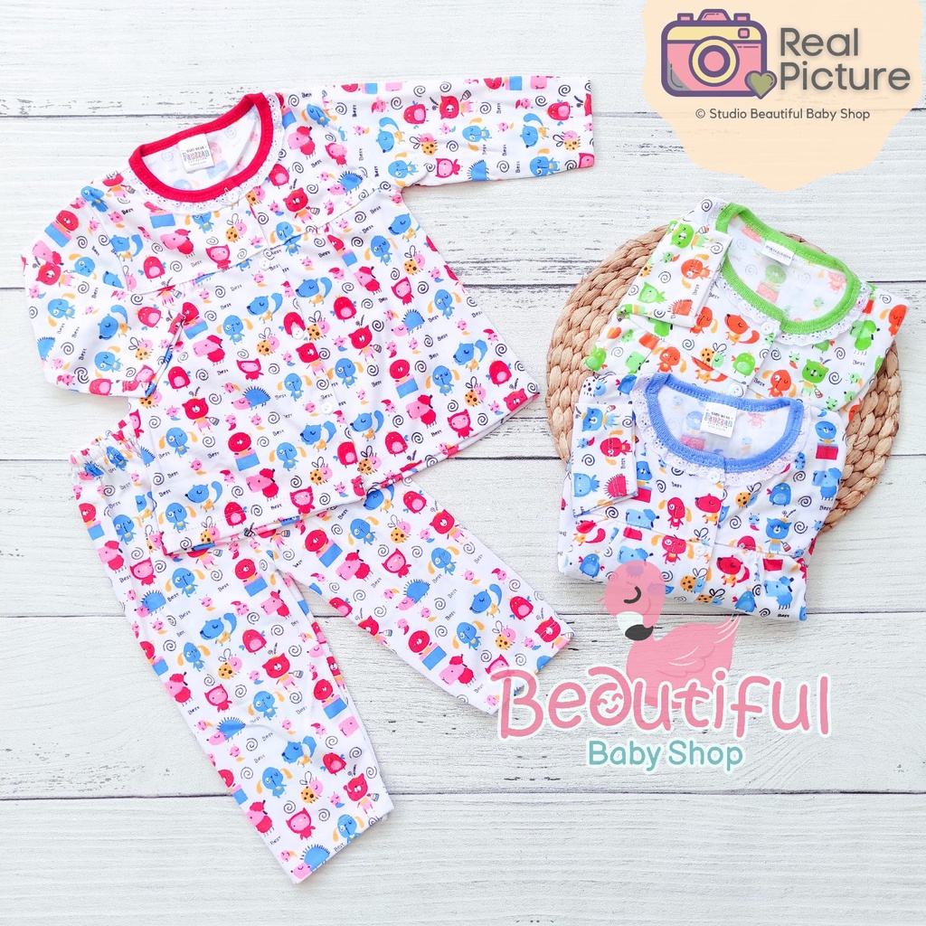 Setelan Bayi Panjang Motif Best / Setelan Piyama Bayi Perempuan / Baju Bayi Panjang Merk Fauzan / Baju Tidur Bayi Perempuan / Baby.ou_