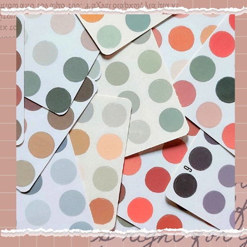 [PART 1] Stickers Round | stiker bulat | stiker dot | pastel dotted stickers | stiker bulat warna wa