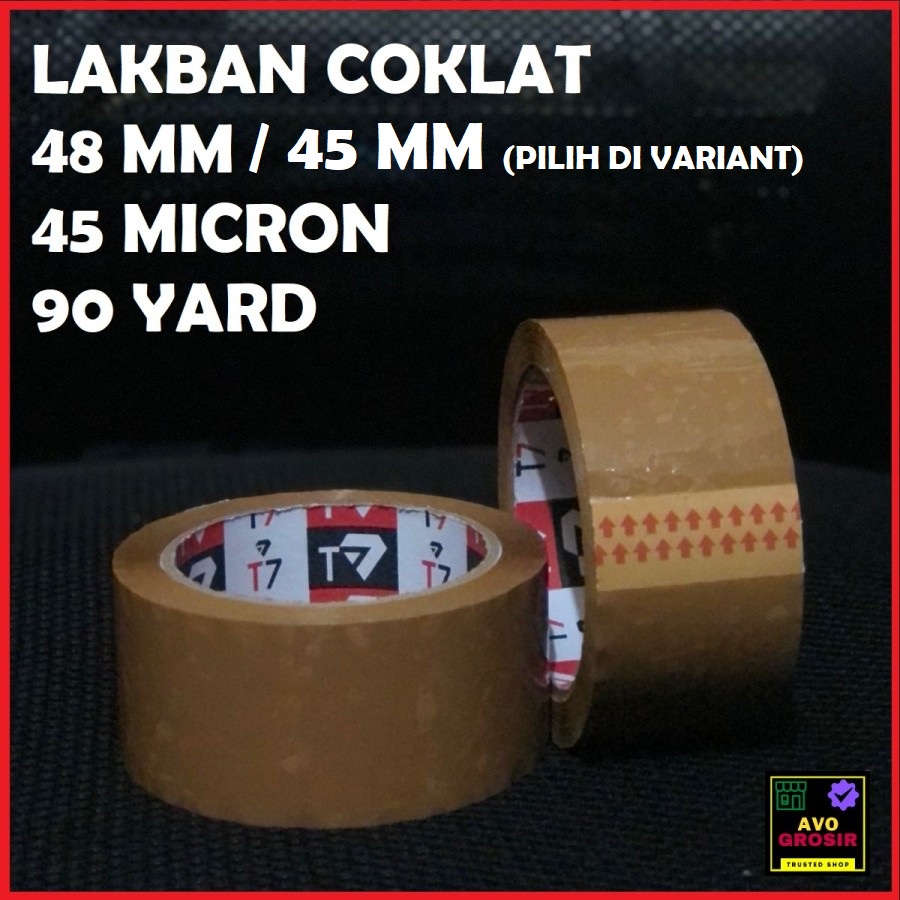 

lakban bening coklat isolasi 48mm / 45mm 90 yard