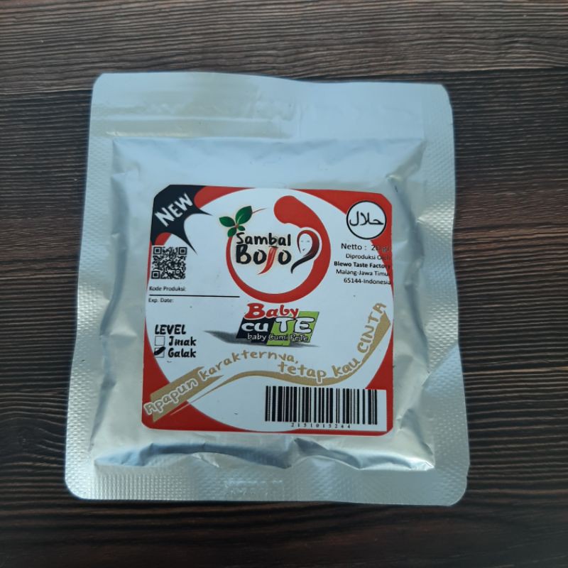 Sambal Viral Sambal BABY CUmi peTE (Bojo BABY CUTE) Sambal Kemasan Sachet 20gr