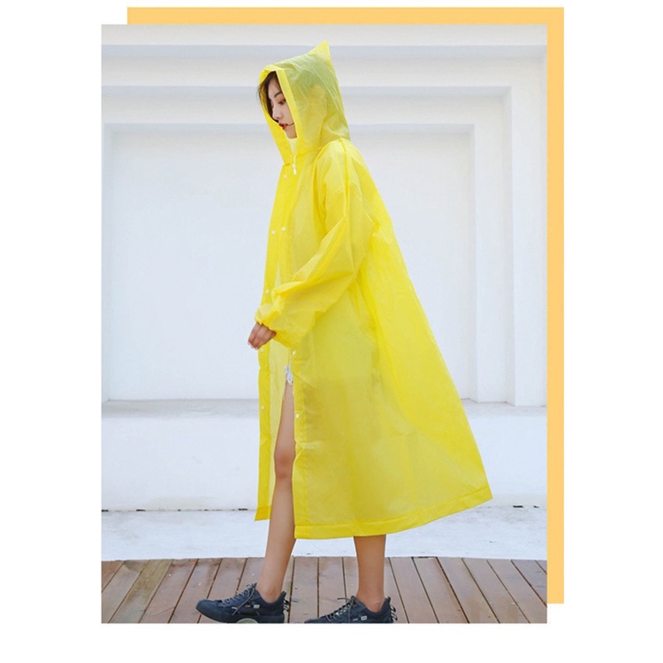 Jas Hujan Wanita Korea Dewasa Mantel Polos Perempuan Terusan Kekinian Raincoat Ponco NEW2