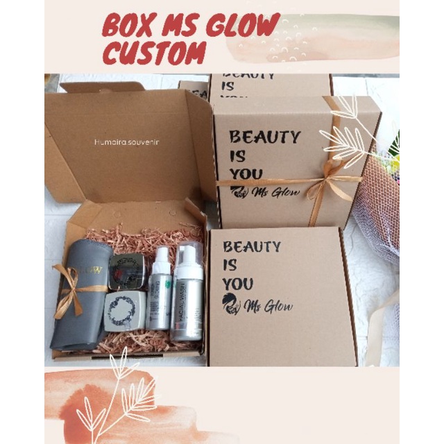 

box kardus ms glow box hampers custom