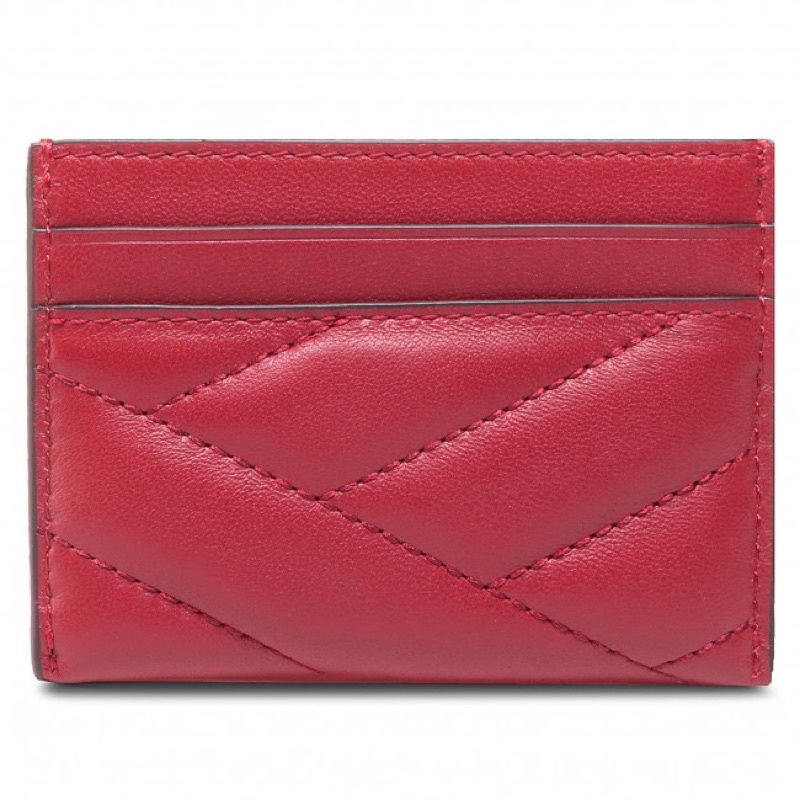 Tory Burch Kira Chevron Card Holder Red