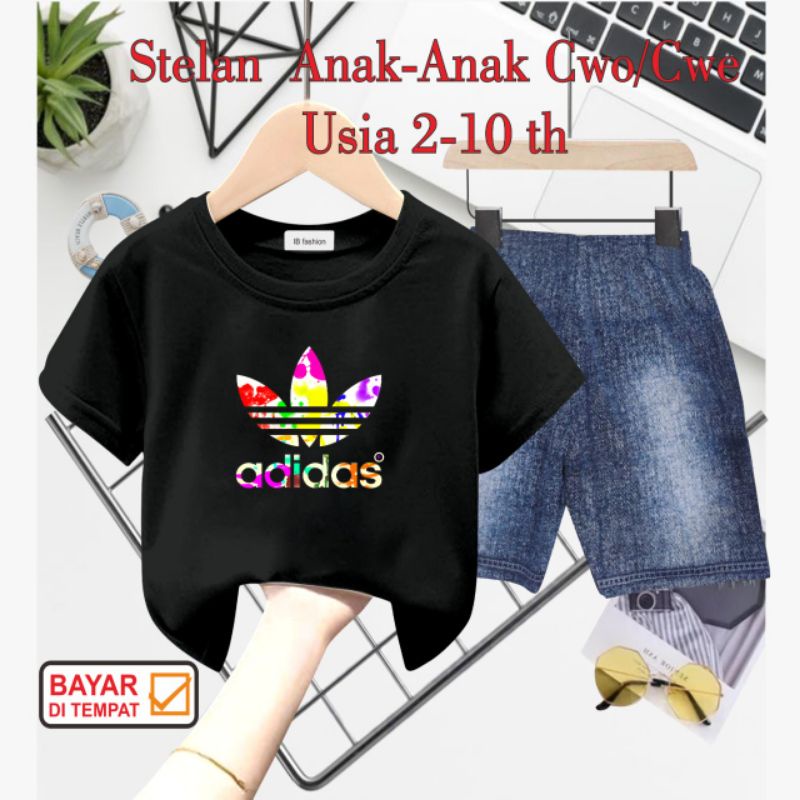 ((IB))SETELAN ANAK2 UNISEX SEMI JEANS/4D1D4S DIGITAL SABLON