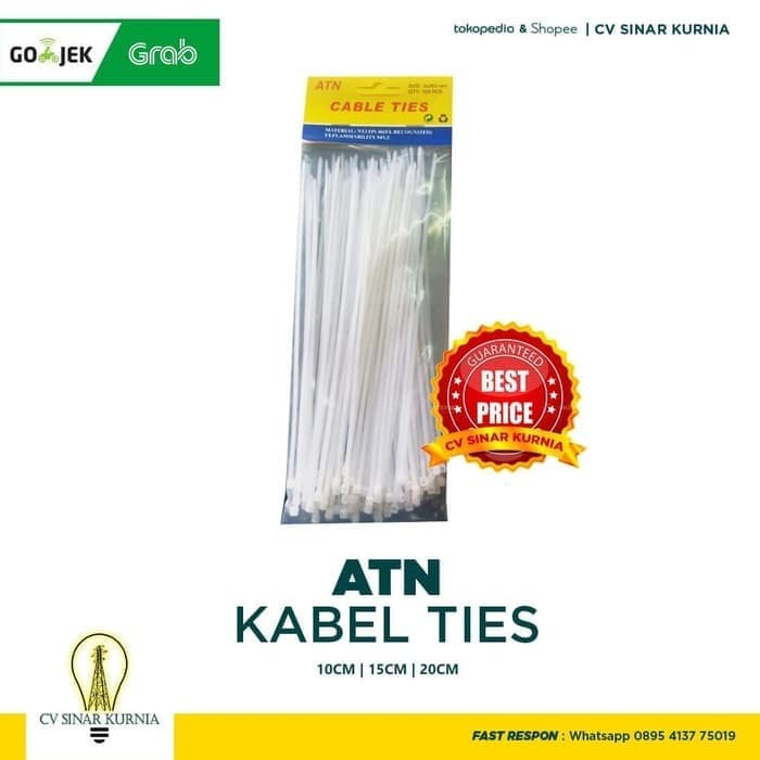 Kabel Tis / Cable Tie / Kabel Ties | Ukuran 10cm/15cm/20cm/30cm Isi 100pcs ORI