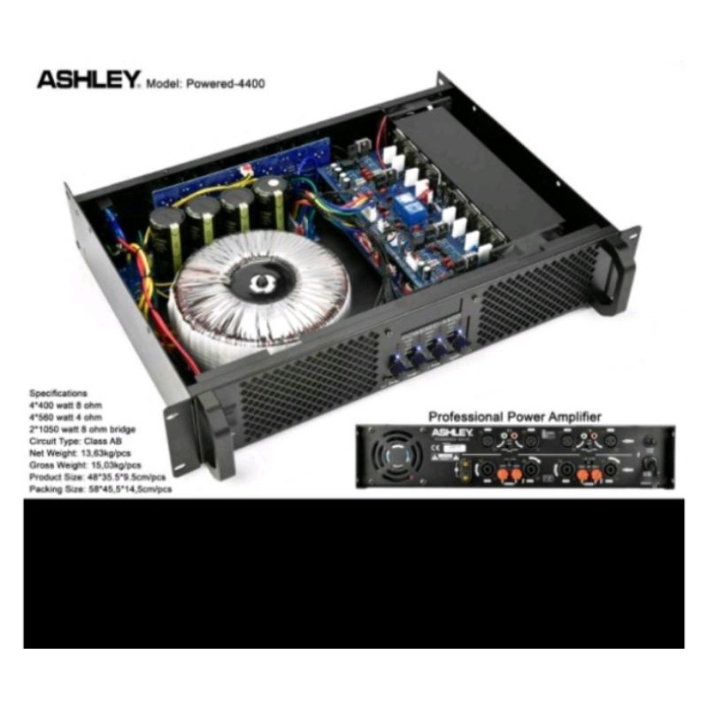 power amplifier Ashley powered 4400 original power Ashley 4400
