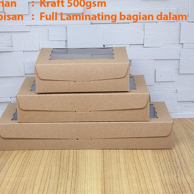 

■■■ Box / Dus / Kotak kue brownies laminasi Size M (11x23x5)