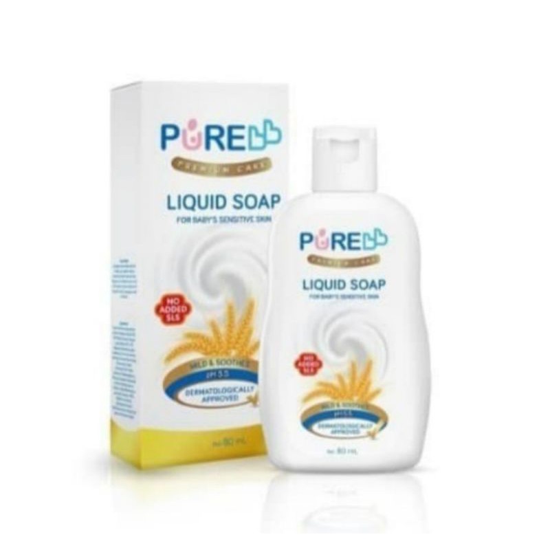 PURE BB Liquid Soap 80ml / 230ml Pump for Baby Sensitive Skin Pure Baby