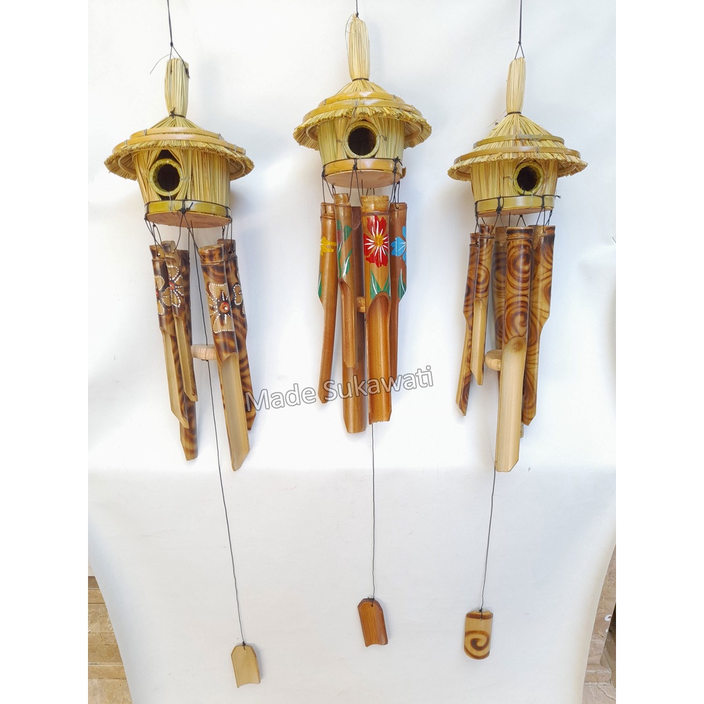 Windchimes lonceng bel hiasan bambu kerajinan wind chime batok