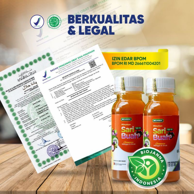 

SARI BUAH SB19 Probiotik BioJANNA [Packing DUS] RESMI ORIGINAL SEGEL HOLOGRAM ASLI | IMUNITAS