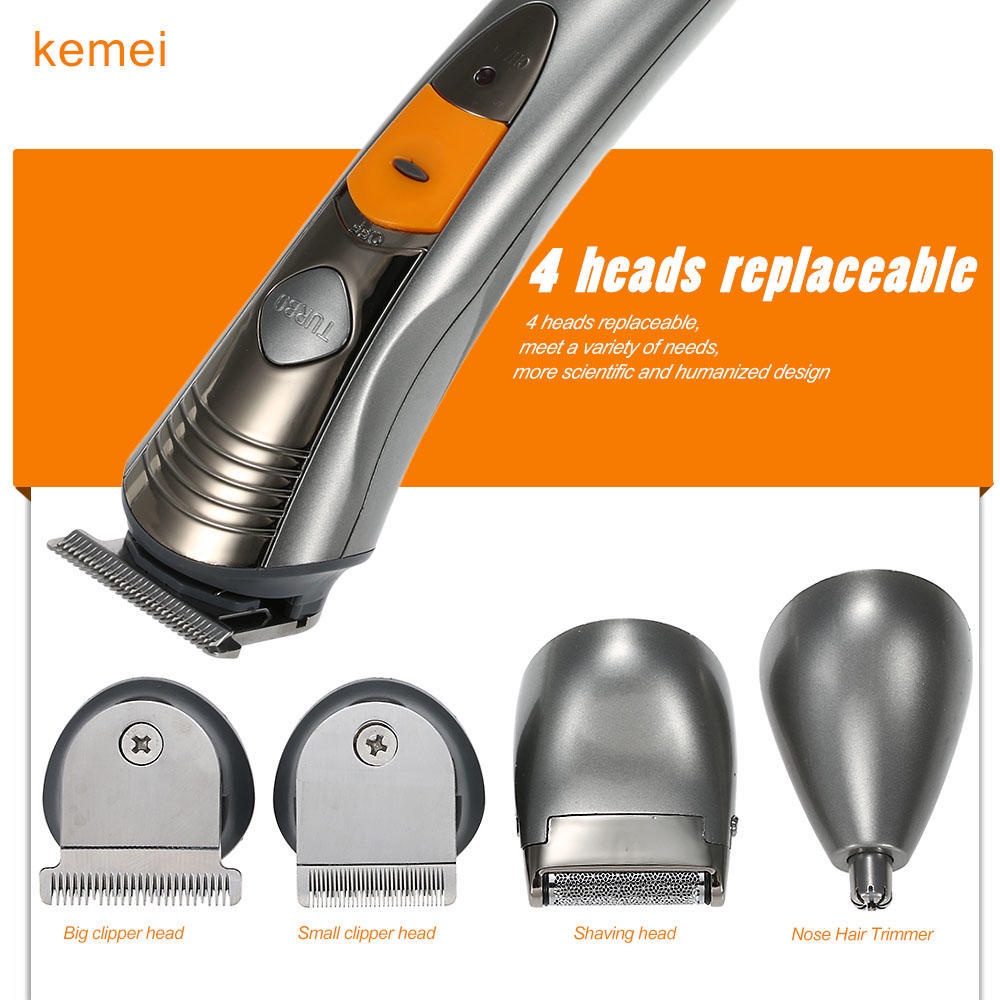 Kemei Shaver KM-580A Mesin Cukur Kumis Jenggot Bulu Hidung Cas