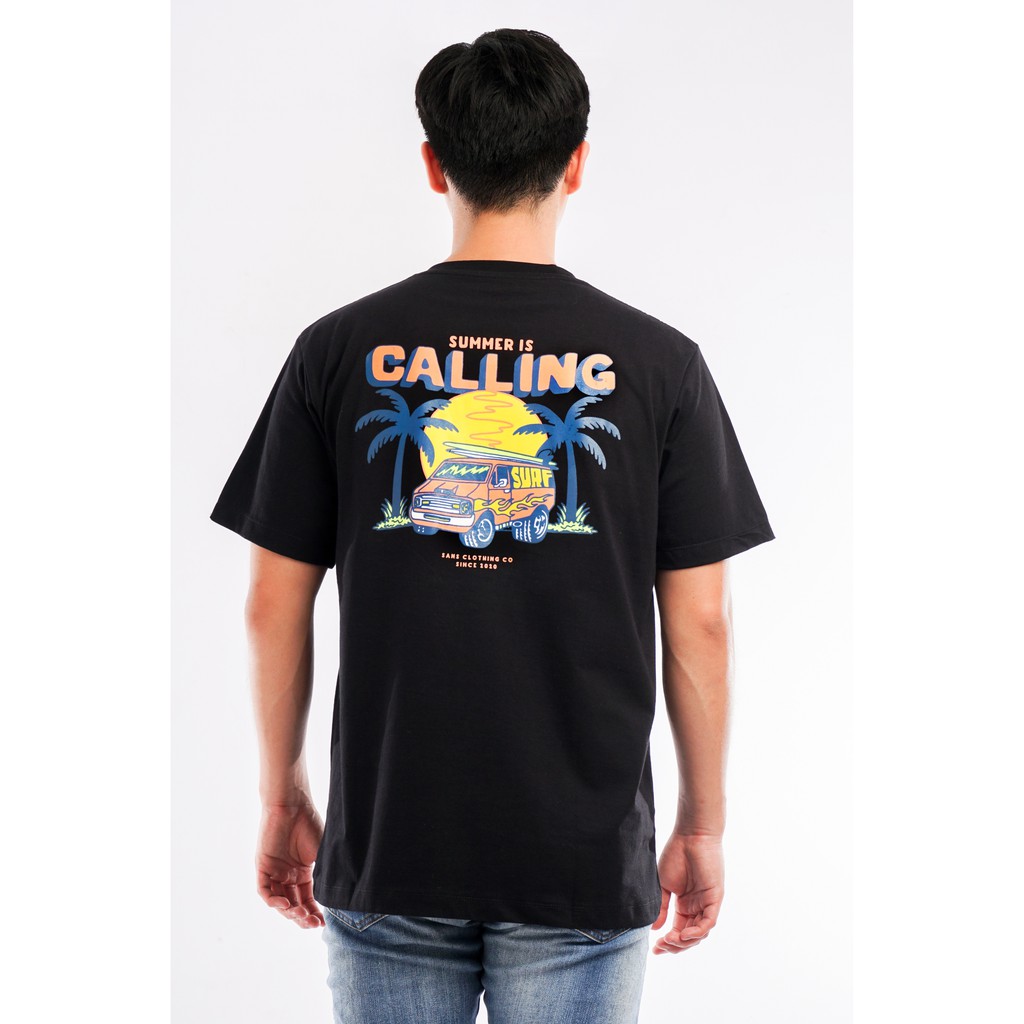 SANVANINA T-Shirt Grafis Summer Is Calling | Tee Shirt Kaos Unisex Printing PT-09