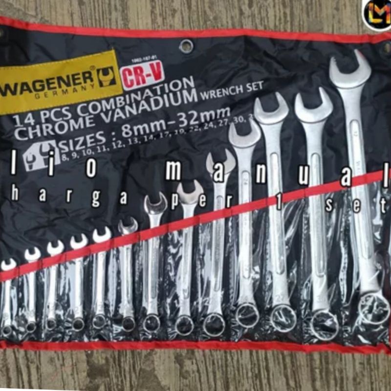 kunci ring wagener set 14 pcs metrik type original Germany
