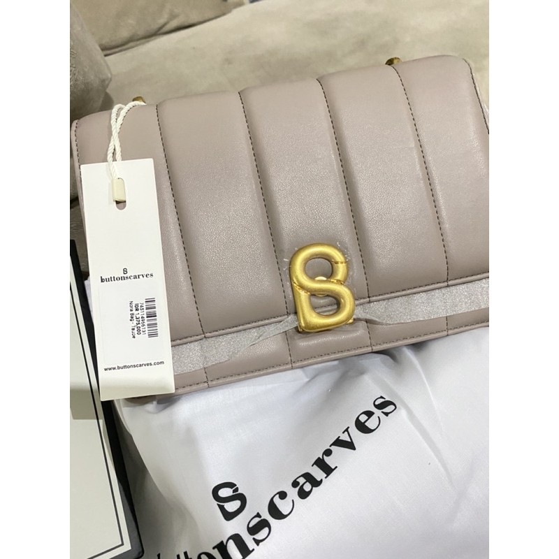 Tas Dilla- Nora Bag Taupe Buttonscarves