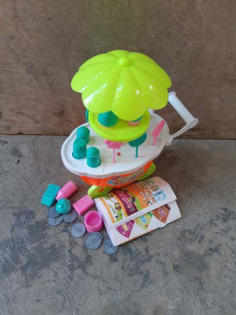 Mainan Gerobak Ice Cream Mini Edukasi - Set Candy Trolly Anak ES Krim