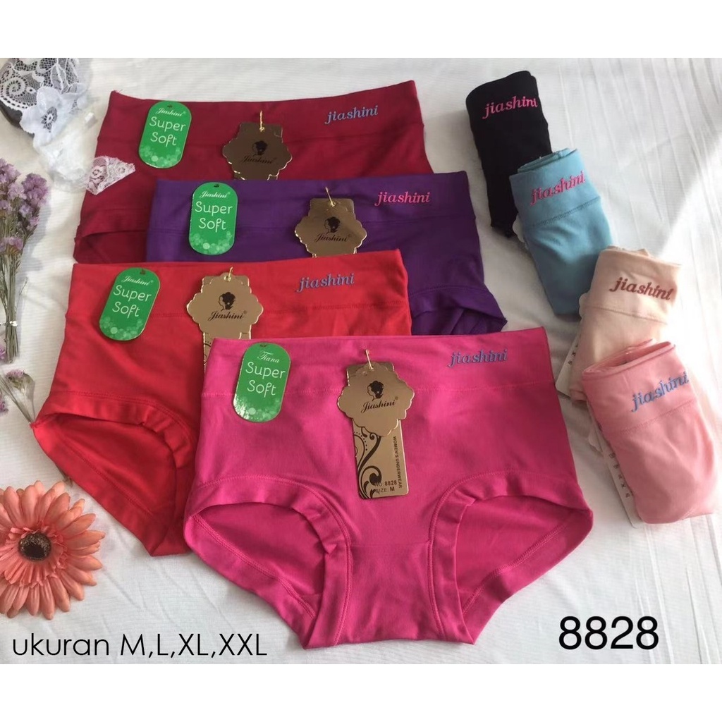 Per 6 Pcs / 12 Pcs | CD Celana Dalam Wanita Jiashini | Size M / L / XL / XXL |