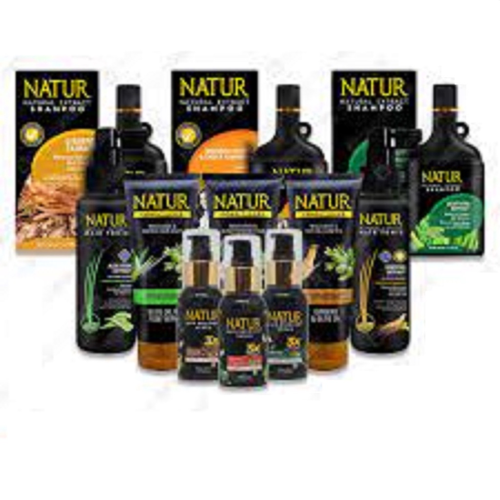 NATUR Hair Mask Hair Vitamin 2 in 1 Shampoo &amp; Hair Tonic Ginseng Aloevera (BPOM) (VH)