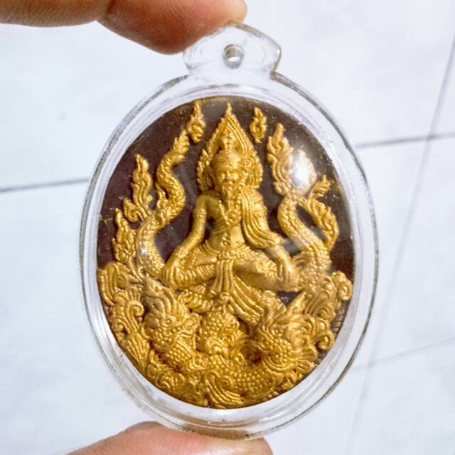 Thailand Amulet Lersi Tafai Ride Dragon + 5 Takrut - Lp Nong