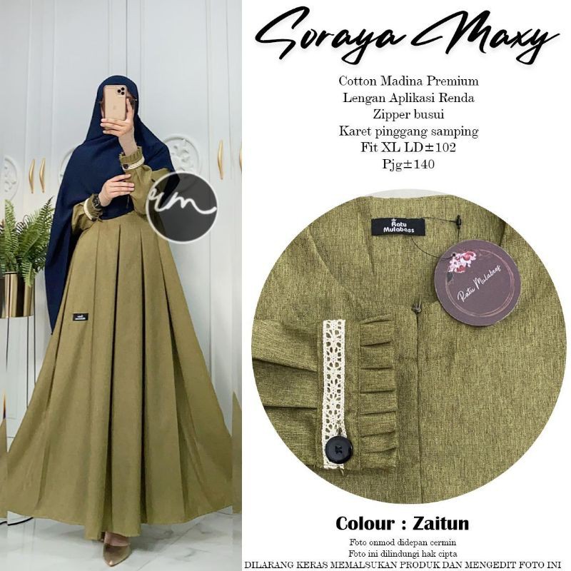 Soraya Maxy dress katun madina busui ori ratu