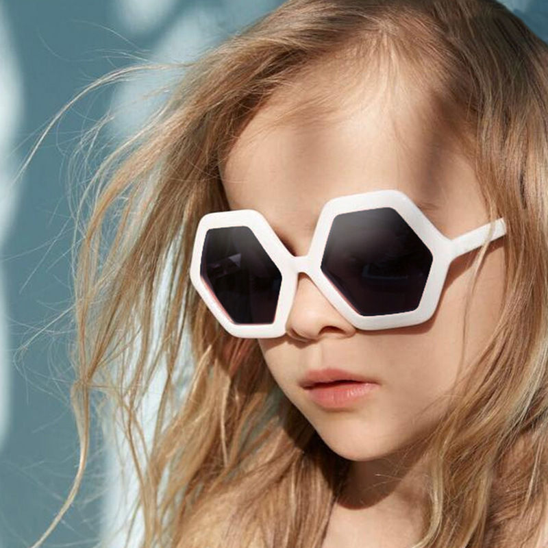 Fashion Polygonal Kids Sunglasses Vintage Shades Sunglasses for Girls Boys