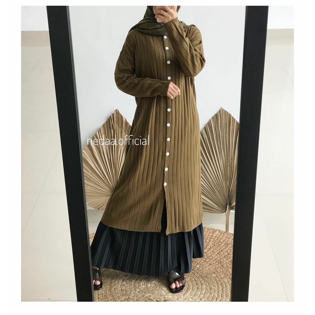 Button Line / Tunik Rajut Premium Wanita / Karenina Tunik