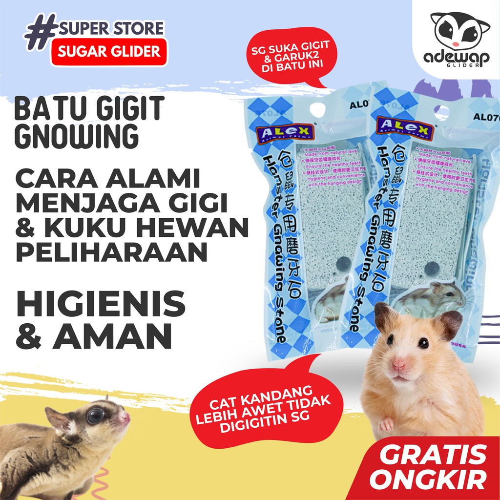 ADEWAP GLIDER Batu Terapi Gigitan Gnawing Stone Sugar Glider