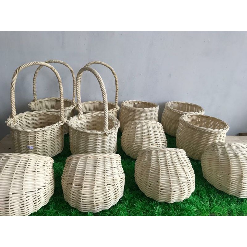 vas rotan bulat,bakul rotan kecil,keranjang rotan