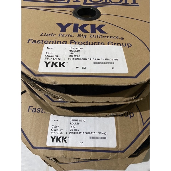 Velcro YKK 30 mm kasar - warna hitam ykk lebar 3 cm - hook and loop premium ykk Magic Tape 1 Meteran cosmolon