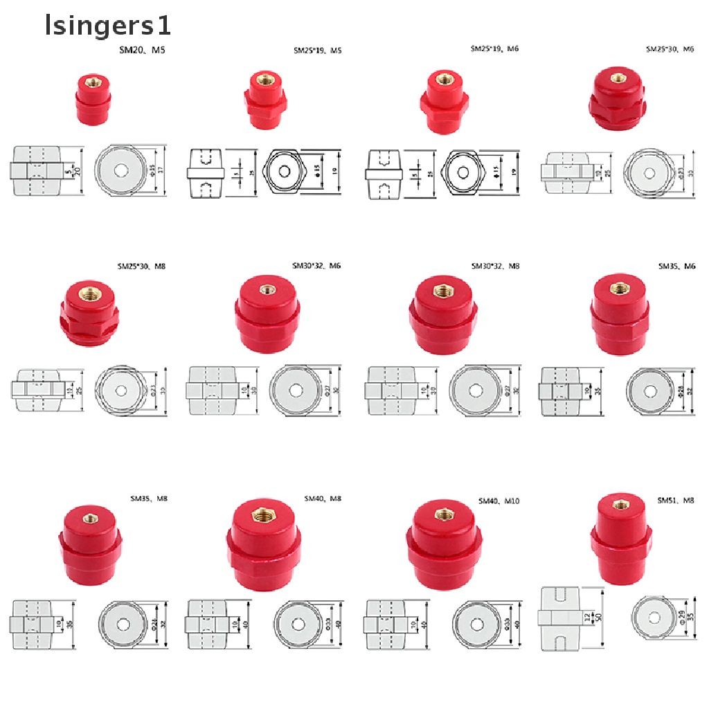 (lsingers1) Sm Kolom Insulator Power Distribusi Tinggi Untuk Lemari