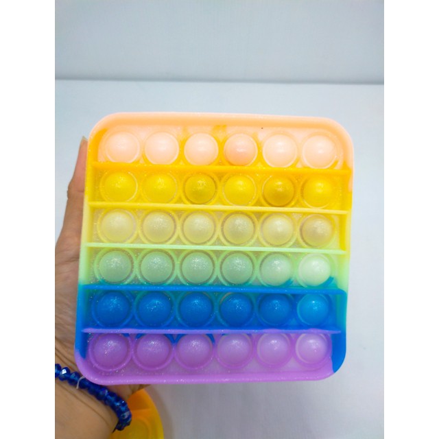 pop it fidget toys UV PELANGI UNICORN - AMONG US - Stitch - Owl UV Import-Kotak Glitter