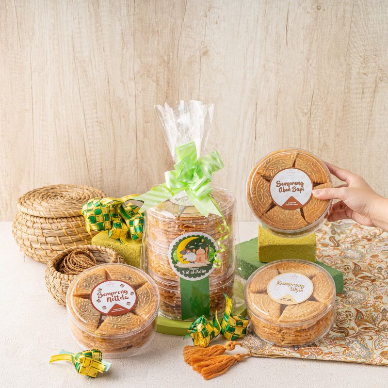 

Hampers idul adhaPaket mini parcel isi 3 toples( abon sapi,wijen,Nutella)