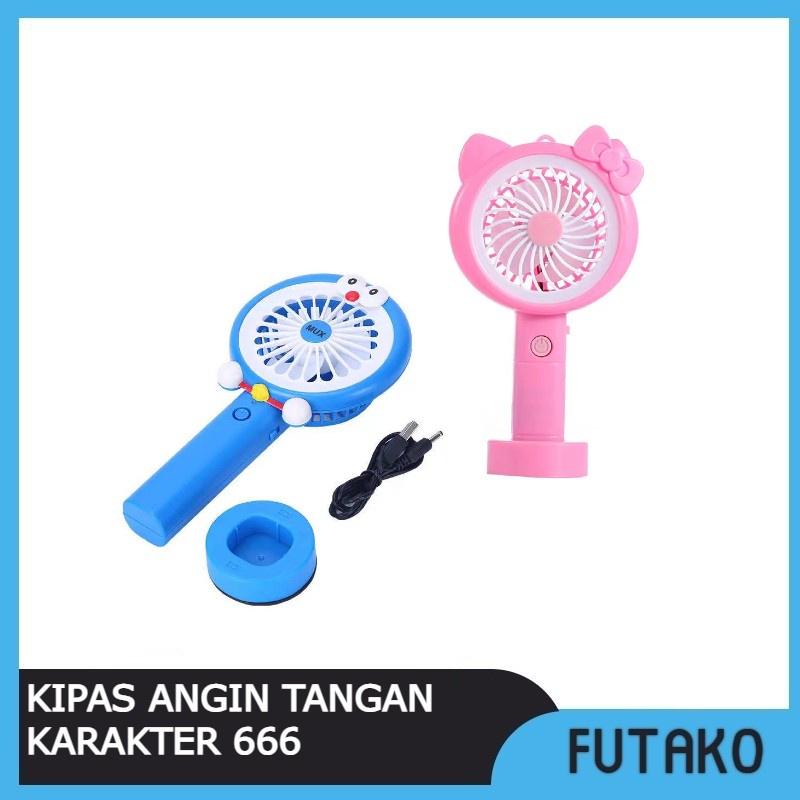 FUTAKO Kipas Angin Tangan Stand Portable Karakter ( Standing Mini Fan)