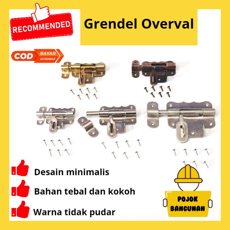 GRENDEL CANTOLAN SELOT PENGAMAN OVERPAL TEBAL GEMBOK PINTU RUMAH
