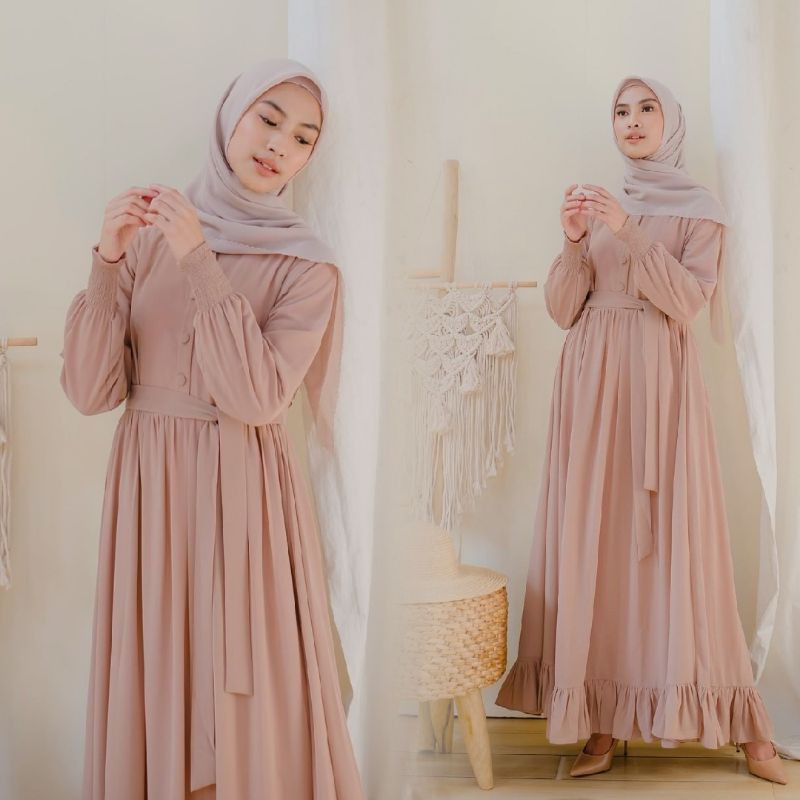 Gamis Ceruty Babydoll Murah Jumbo Ld 120 130 140 MARWAH DRESS OVERSIZE S M L XL XXL 3XL 5L Gamis Polos Wanita Remaja