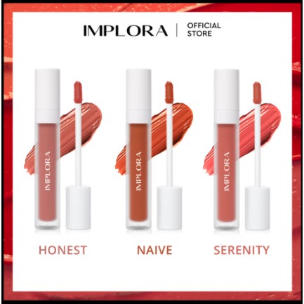 [ SKINHOUSEID ] IMPLORA LIP VELVET 4,6 gram | Lip Cream Matte | Lipstik | BPOM