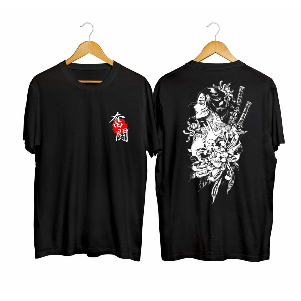 MakeGrosir - KAOS OVERSIZE GEISHA JAPAN