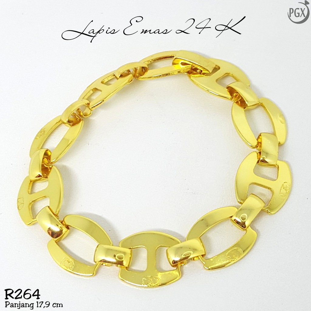 PGX Gelang Tangan Xuping Wanita Perhiasan Lapis Emas Aksesoris Fashion Premium - R264