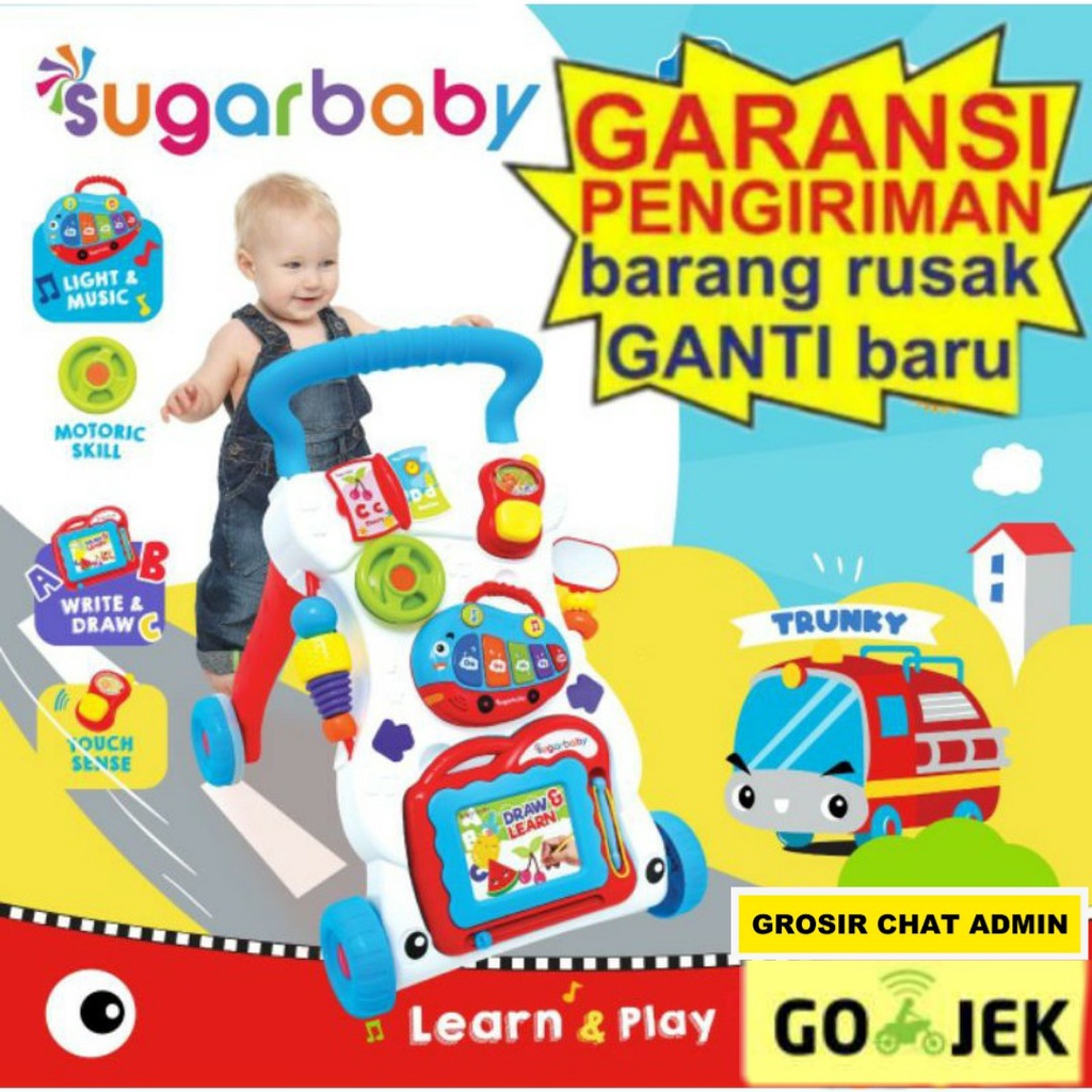 MINI CAR SUGARBABY Sugar Baby MiniCar Push Baby Walker(baby walker) alat belajar jalan anak sugar baby alat belajar anak sugarbaby