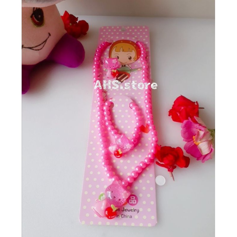 Kalung mutiara anak Aksesoris Anak Kalung Mutiara set 3 pcs